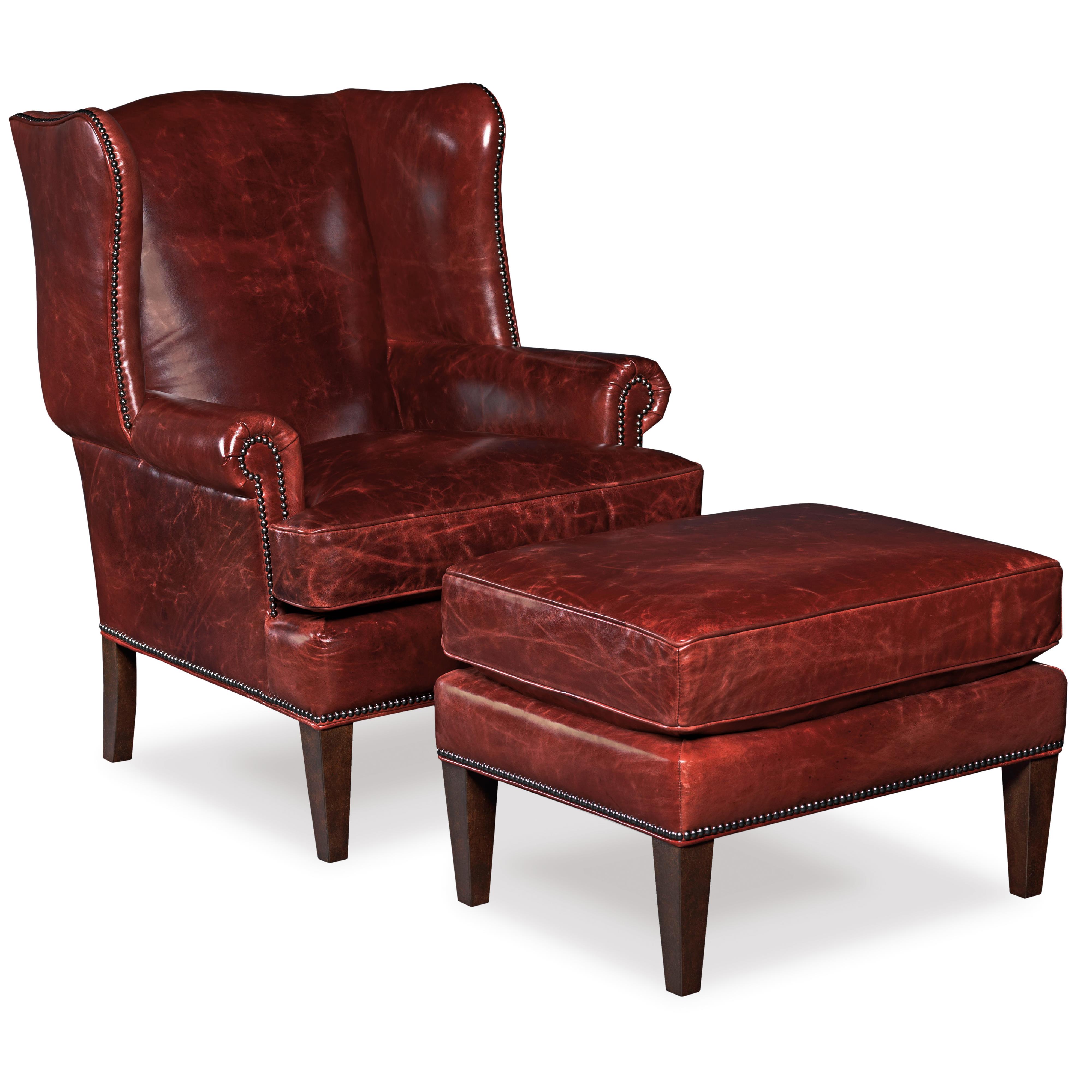 Hooker Furniture Club Chairs CC408069 Traditional Wing Back Club Chair